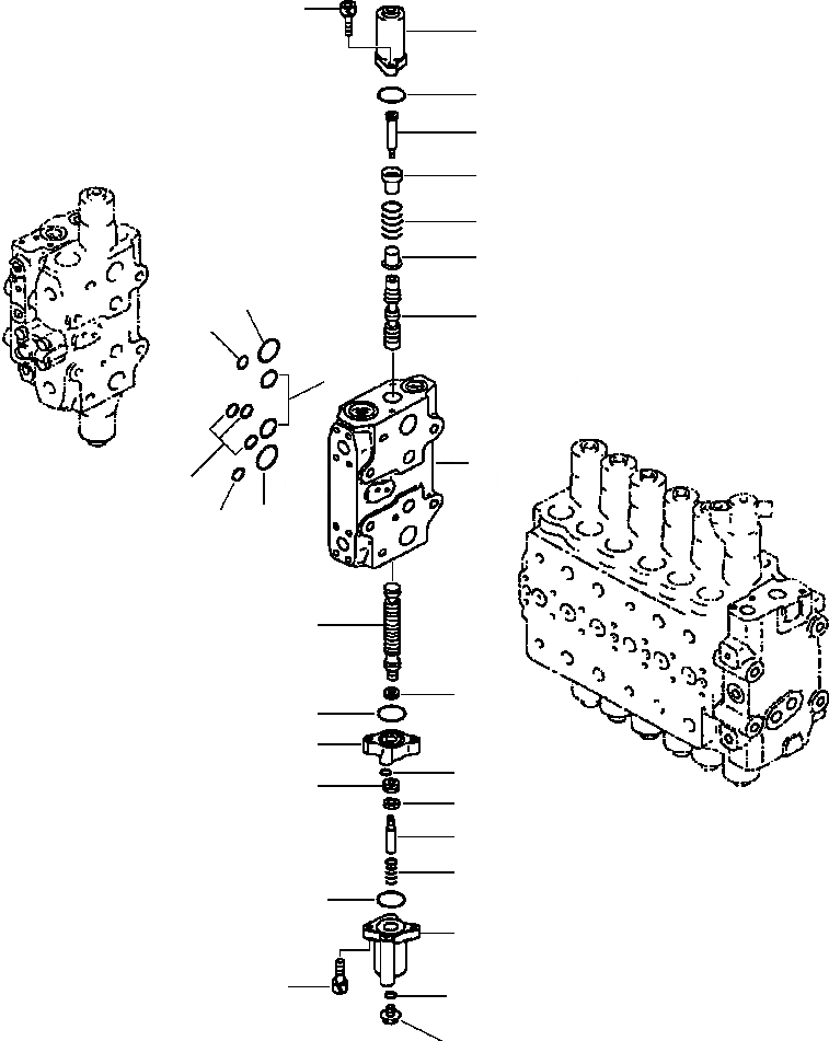 Схема запчастей Komatsu PC400LC-6LM - FIG. H-7A ОСНОВН. УПРАВЛЯЮЩ. КЛАПАН - СТРЕЛА HI РУКОЯТЬ HI SECTION КЛАПАН ГИДРАВЛИКА