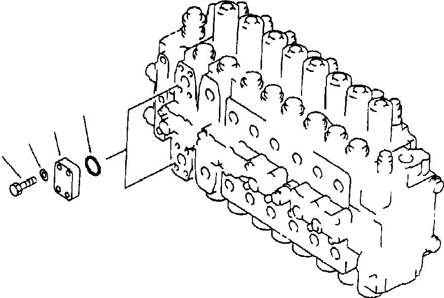 Схема запчастей Komatsu PC400LC-6LM - FIG. H-A ОСНОВН. КЛАПАН - НАВЕСН. ОБОРУД ЗАГЛУШКА ГИДРАВЛИКА