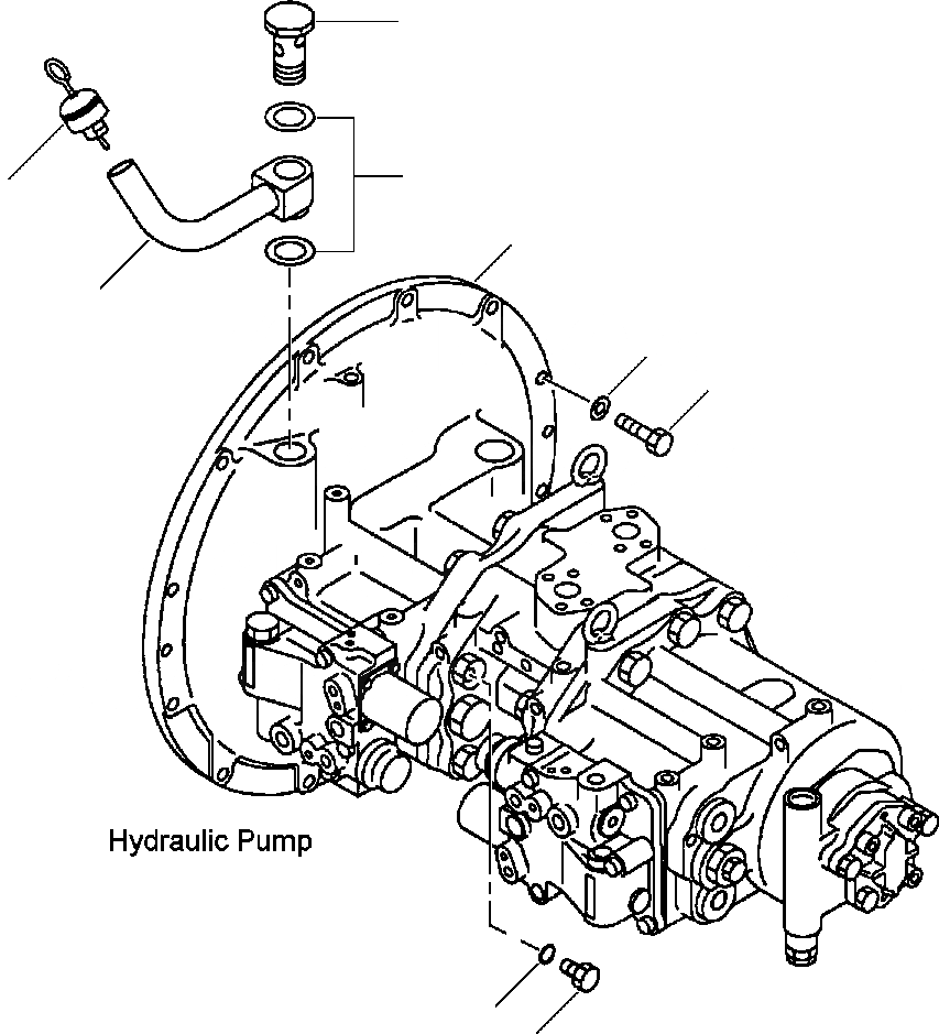 Схема запчастей Komatsu PC400LC-6LM - FIG. H-A ОСНОВН. НАСОС - СОЕДИН-Е ЧАСТИ ГИДРАВЛИКА