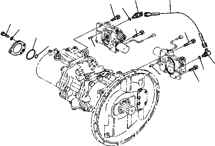 Схема запчастей Komatsu PC400LC-6LM - FIG. H-A ОСНОВН. НАСОС - СИСТЕМА ТРУБ СЕРВОКЛАПАНА ГИДРАВЛИКА