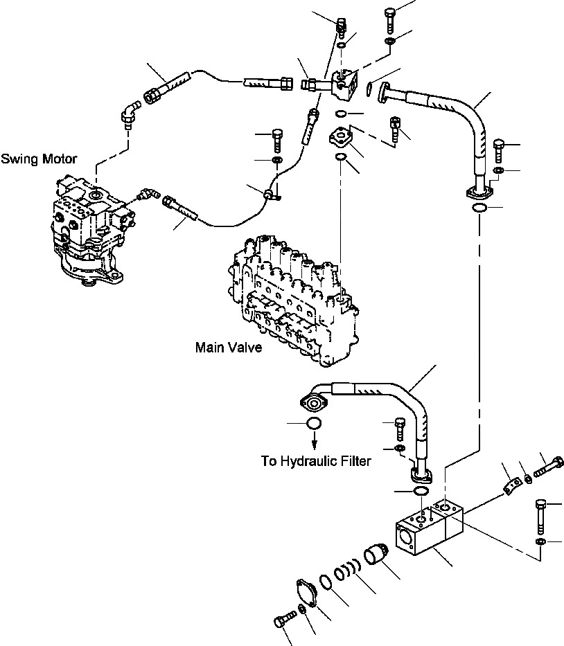 Схема запчастей Komatsu PC400LC-6LM - FIG. H-AA ГИДРОЛИНИЯ - ВОЗВРАТНАЯ ЛИНИЯ ГИДРАВЛИКА