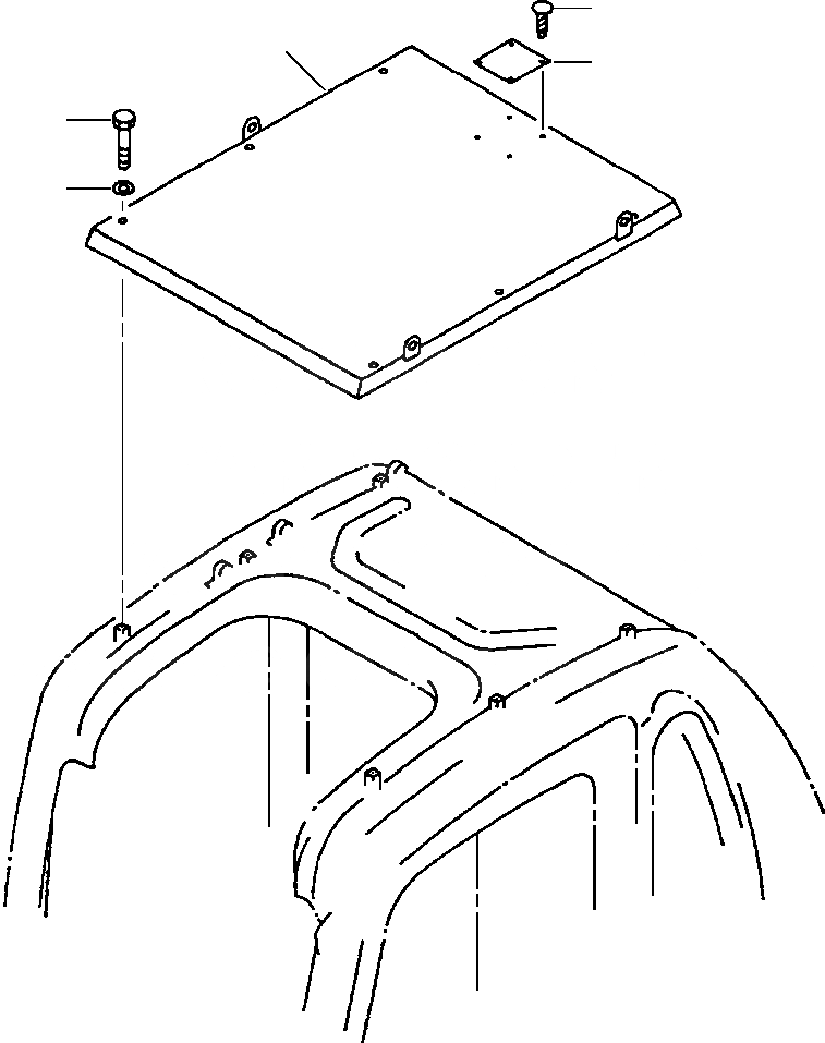 Схема запчастей Komatsu PC400LC-6LM - FIG. K-A OPERATOR КАБИНА - ВЕРХН. ЗАЩИТА КАБИНА ОПЕРАТОРА И СИСТЕМА УПРАВЛЕНИЯ