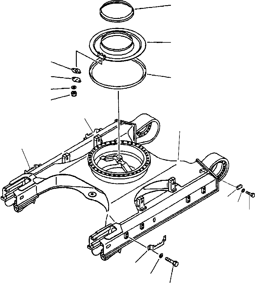 Схема запчастей Komatsu PC400LC-6LM - FIG. R-AA ГУСЕНИЧНАЯ РАМА - СТАНДАРТН. ХОДОВАЯ