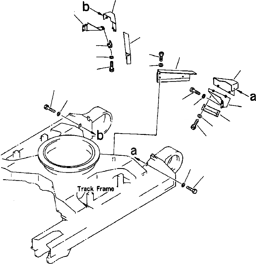 Схема запчастей Komatsu PC400LC-6LM - FIG. R-A ГИДРОЛИНИЯ ХОДАЧАСТИ КОРПУСА - РЕГУЛЯТОР И УСИЛ. ХОДОВАЯ
