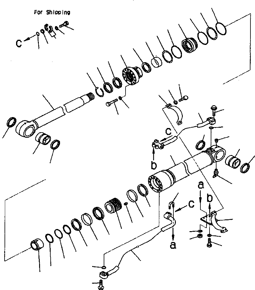 Схема запчастей Komatsu PC400LC-6LM - FIG. T-A ЦИЛИНДР СТРЕЛЫ РАБОЧЕЕ ОБОРУДОВАНИЕ