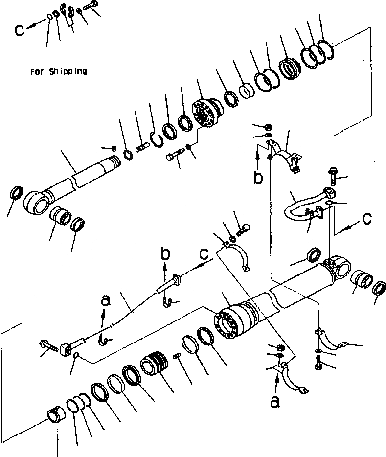 Схема запчастей Komatsu PC400LC-6LM - FIG. T-A ЦИЛИНДР РУКОЯТИ- УСИЛ. СТРЕЛА РАБОЧЕЕ ОБОРУДОВАНИЕ