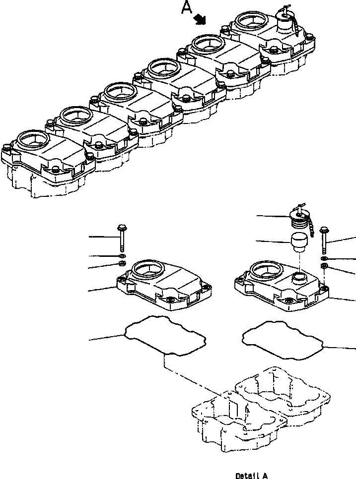 Схема запчастей Komatsu PC400LC-6LK - КЛАПАН КРЫШКИ ДВИГАТЕЛЬ