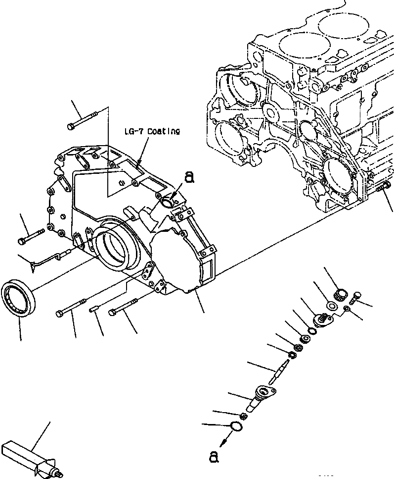 Схема запчастей Komatsu PC400LC-6LK - ПЕРЕДН. ПРИВОД COVER ДВИГАТЕЛЬ