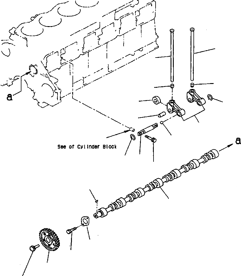 Схема запчастей Komatsu PC400LC-6LK - РАСПРЕДВАЛ ДВИГАТЕЛЬ