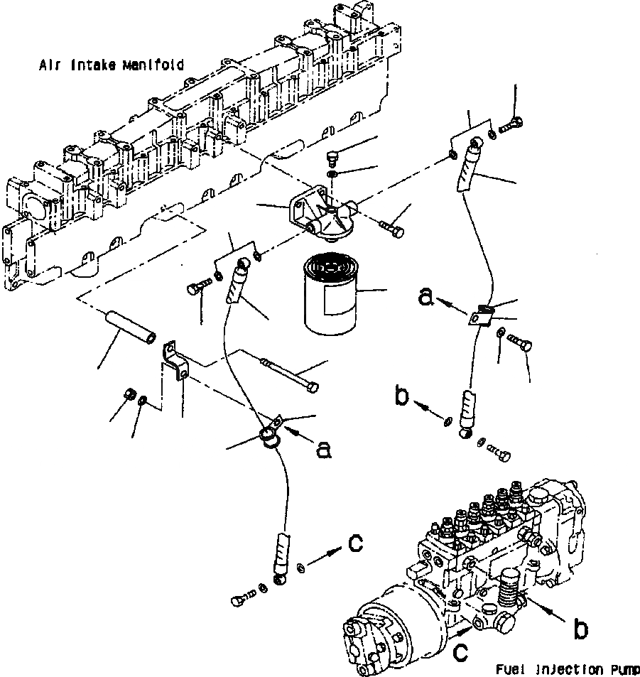 Схема запчастей Komatsu PC400LC-6LK - ТОПЛИВН. ФИЛЬТР. ДВИГАТЕЛЬ
