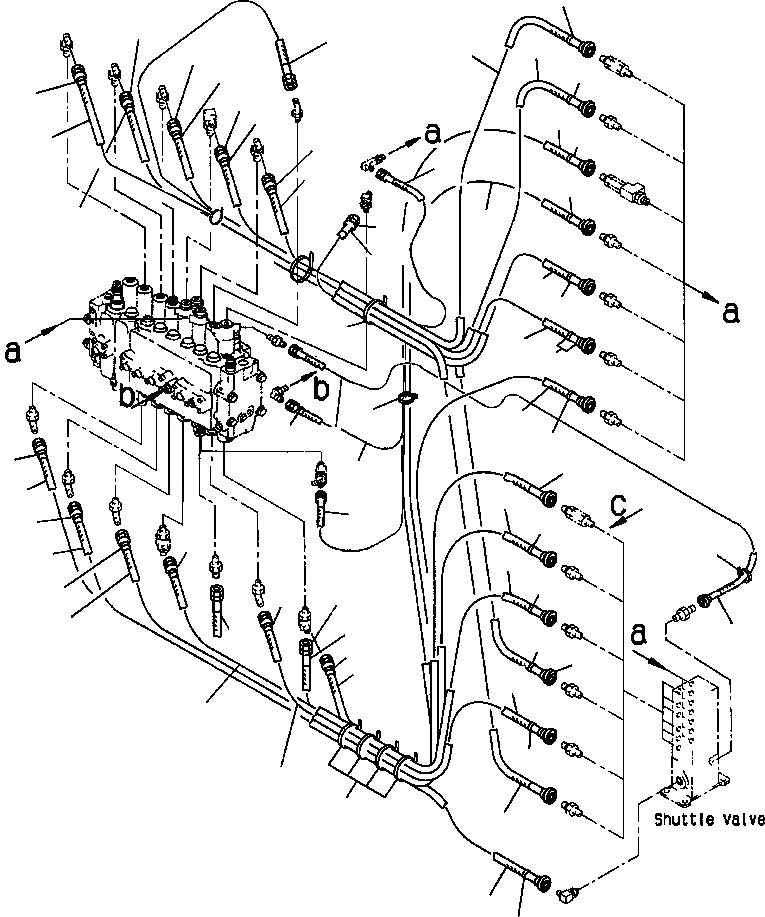 Схема запчастей Komatsu PC400LC-6LK - FIG NO. H8-AB ОСНОВН. ЛИНИЯ PPC КЛАПАН ЛИНИИ PPC ГИДРАВЛИКА