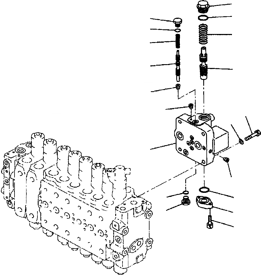 Схема запчастей Komatsu PC400LC-6LK - FIG NO. H-7A ОСНОВН. КЛАПАН АКТУАТОР (/) ГИДРАВЛИКА