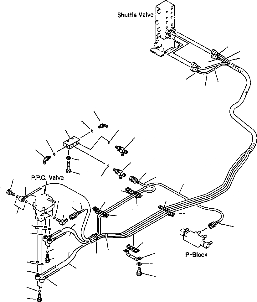 Схема запчастей Komatsu PC400LC-6LK - FIG NO. K-A PPC ЛИНИЯ ХОДА АКТУАТОР КАБИНА ОПЕРАТОРА И СИСТЕМА УПРАВЛЕНИЯ