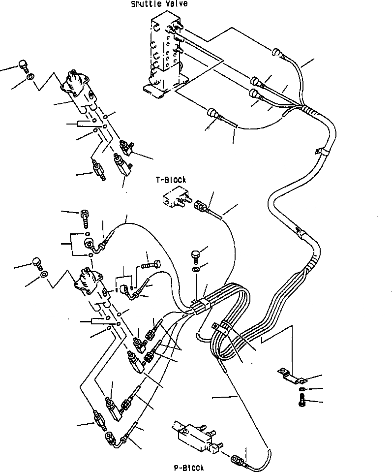 Схема запчастей Komatsu PC400LC-6LK - FIG NO. K-A РАБОЧАЯ ЛИНИЯ PPC КАБИНА ОПЕРАТОРА И СИСТЕМА УПРАВЛЕНИЯ