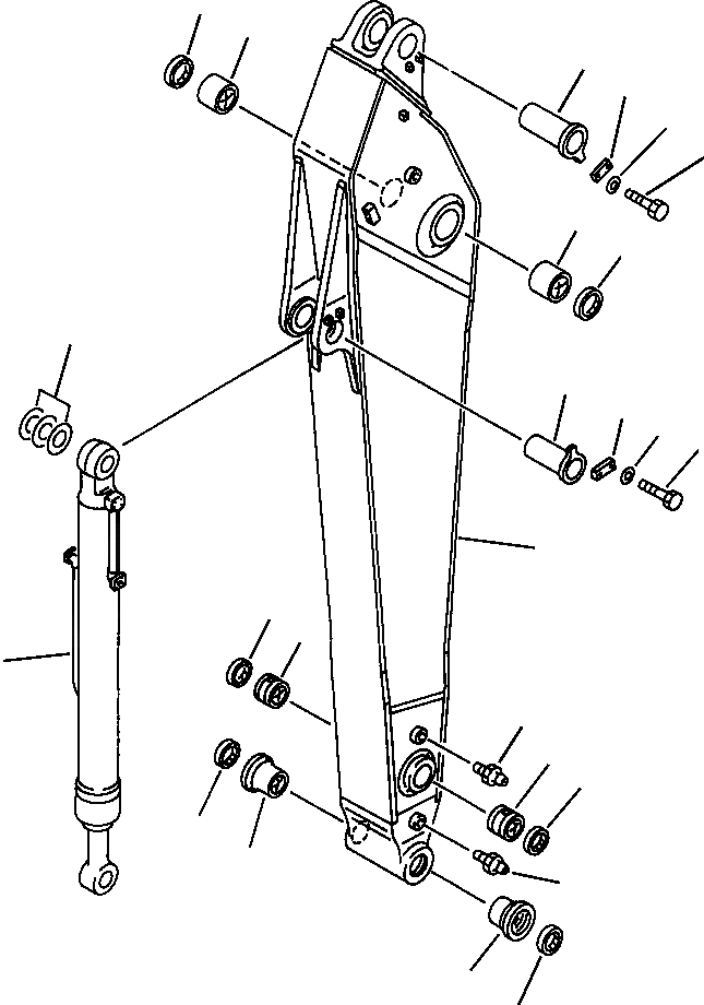 Схема запчастей Komatsu PC400LC-6LK - FIG NO. T-A РУКОЯТЬ (.M) РУКОЯТЬ И ЦИЛИНДР КОВША РАБОЧЕЕ ОБОРУДОВАНИЕ