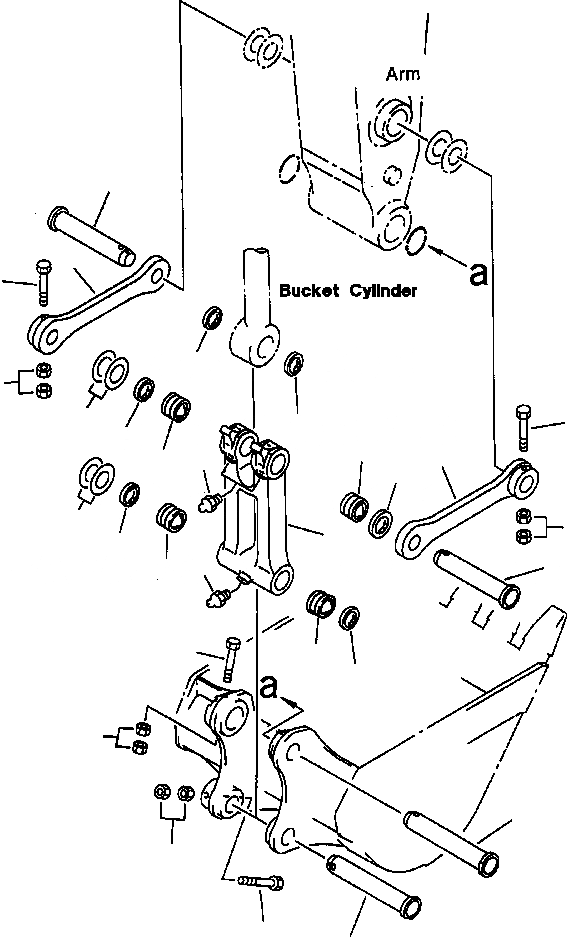 Схема запчастей Komatsu PC400LC-6LK - FIG NO. T-A РУКОЯТЬ СОЕДИНЕНИЕ КОВША РАБОЧЕЕ ОБОРУДОВАНИЕ