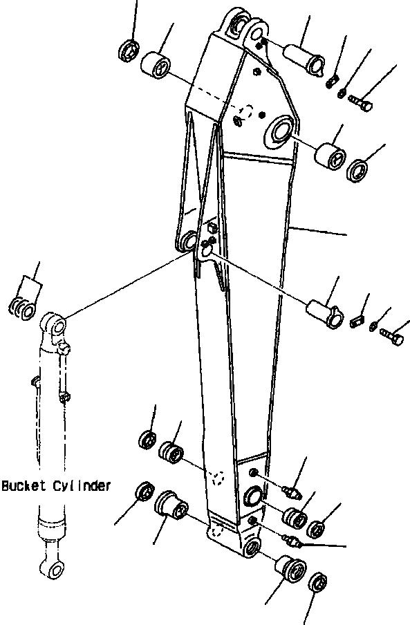 Схема запчастей Komatsu PC400LC-6LK - FIG NO. T-A РУКОЯТЬ (.) РУКОЯТЬ РАБОЧЕЕ ОБОРУДОВАНИЕ
