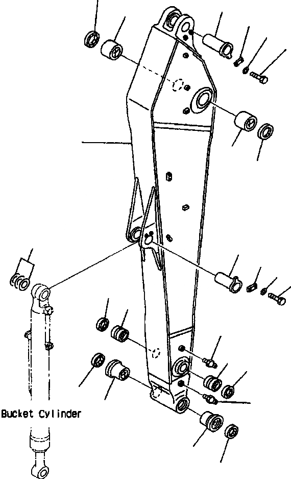 Схема запчастей Komatsu PC400LC-6LK - FIG NO. T-A РУКОЯТЬ (.8M) РУКОЯТЬ РАБОЧЕЕ ОБОРУДОВАНИЕ