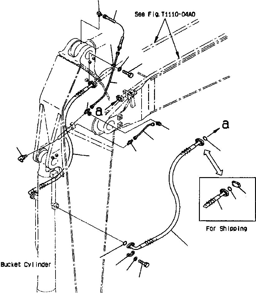 Схема запчастей Komatsu PC400LC-6LK - FIG NO. T-A РУКОЯТЬ (.M) - УСИЛ. ПАТРУБКИ ЦИЛИНДРА КОВША И УПЛОТНЕНИЯ РАБОЧЕЕ ОБОРУДОВАНИЕ