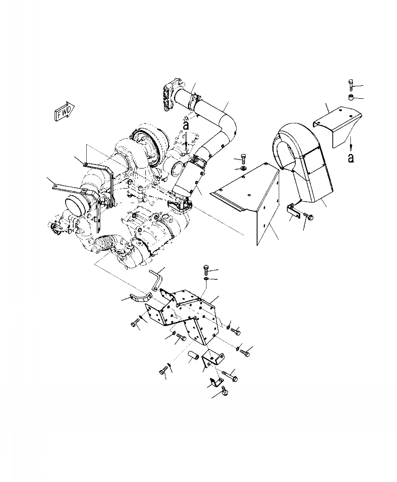 Схема запчастей Komatsu PC400LC-8 - A7-AC ТЕРМОЗАЩИТА ДВИГАТЕЛЬ