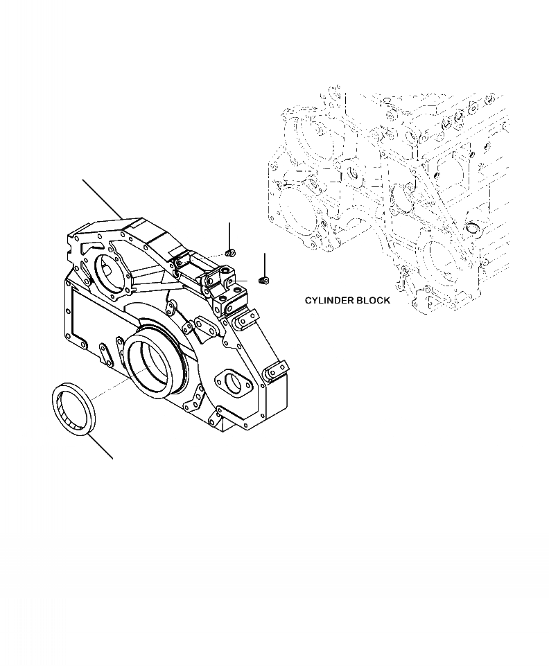 Схема запчастей Komatsu PC400LC-8 - A-AJ ПЕРЕДН. COVER ДВИГАТЕЛЬ