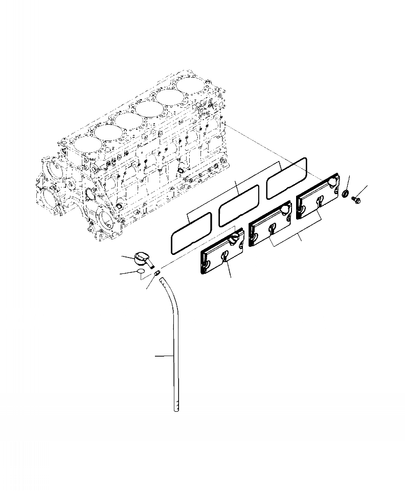 Схема запчастей Komatsu PC400LC-8 - A-AH КРЫШКА ТОЛКАТЕЛЕЙ КЛАПАНА И САПУН ДВИГАТЕЛЬ