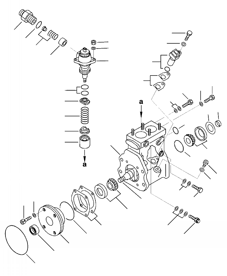 Схема запчастей Komatsu PC400LC-8 - A-DY7 ТОПЛИВН. НАСОС (/) ДВИГАТЕЛЬ