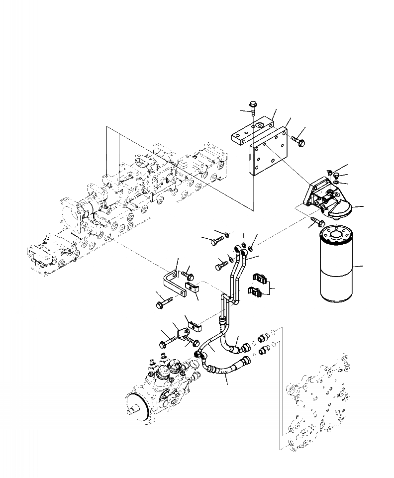 Схема запчастей Komatsu PC400LC-8 - A-AR ТОПЛИВН. ФИЛЬТР. И ТРУБЫ ДВИГАТЕЛЬ