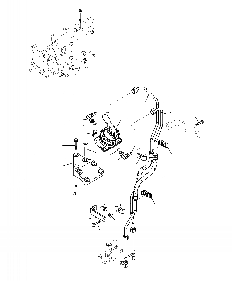Схема запчастей Komatsu PC400LC-8 - A-BA9 PОБОД КОЛЕСАING НАСОС И ТРУБЫ ДВИГАТЕЛЬ