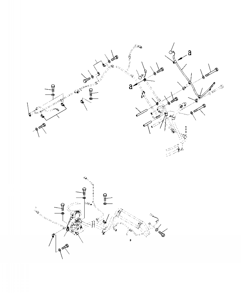 Схема запчастей Komatsu PC400LC-8 - E-A ОСНОВН. ПРОВОДКА КРЕПЛЕНИЕS И КРЕПЛЕНИЕ (/) ЭЛЕКТРИКА