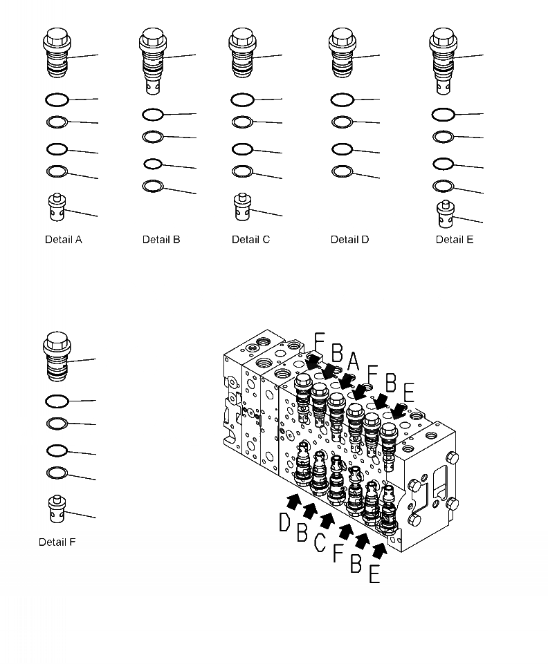 Схема запчастей Komatsu PC400LC-8 - H-9A ОСНОВН. УПРАВЛЯЮЩ. КЛАПАН (/) ГИДРАВЛИКА