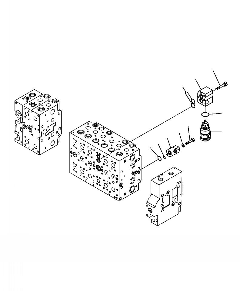 Схема запчастей Komatsu PC400LC-8 - H-A ОСНОВН. УПРАВЛЯЮЩ. КЛАПАН (/) ГИДРАВЛИКА