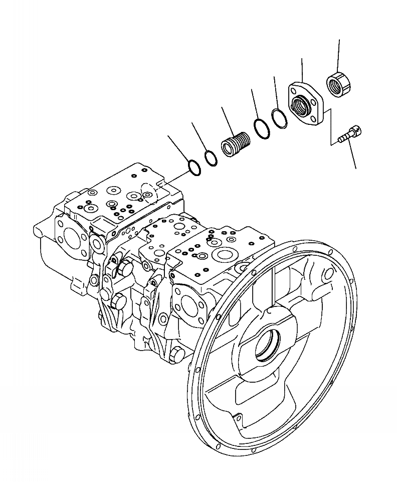 Схема запчастей Komatsu PC400LC-8 - H-A ОСНОВН. НАСОС (9/) ГИДРАВЛИКА