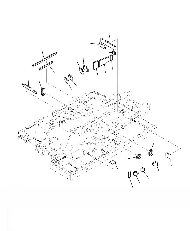 Схема запчастей Komatsu PC400LC-8 - J-A ОСНОВНАЯ РАМА ДЛЯ ПРОТИВОВЕС REMOVER (/) ОСНОВНАЯ РАМА И ЕЕ ЧАСТИ