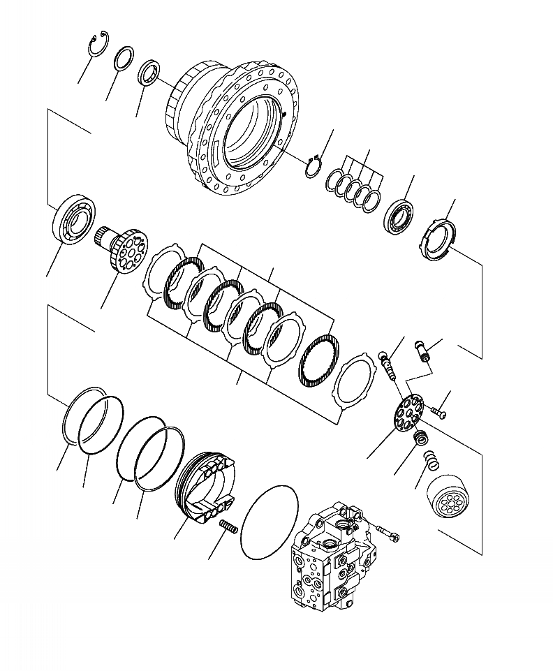 Схема запчастей Komatsu PC400LC-8 - P-A МОТОР ХОДА (/) НИЖНЯЯ ГИДРОЛИНИЯ И ЛИНИЯ ХОДА