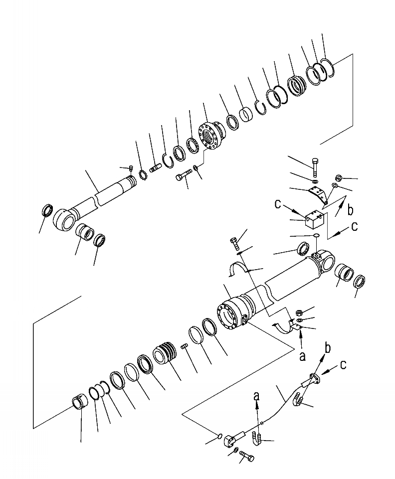 Схема запчастей Komatsu PC400LC-8 - T-A ЦИЛИНДР РУКОЯТИ РАБОЧЕЕ ОБОРУДОВАНИЕ