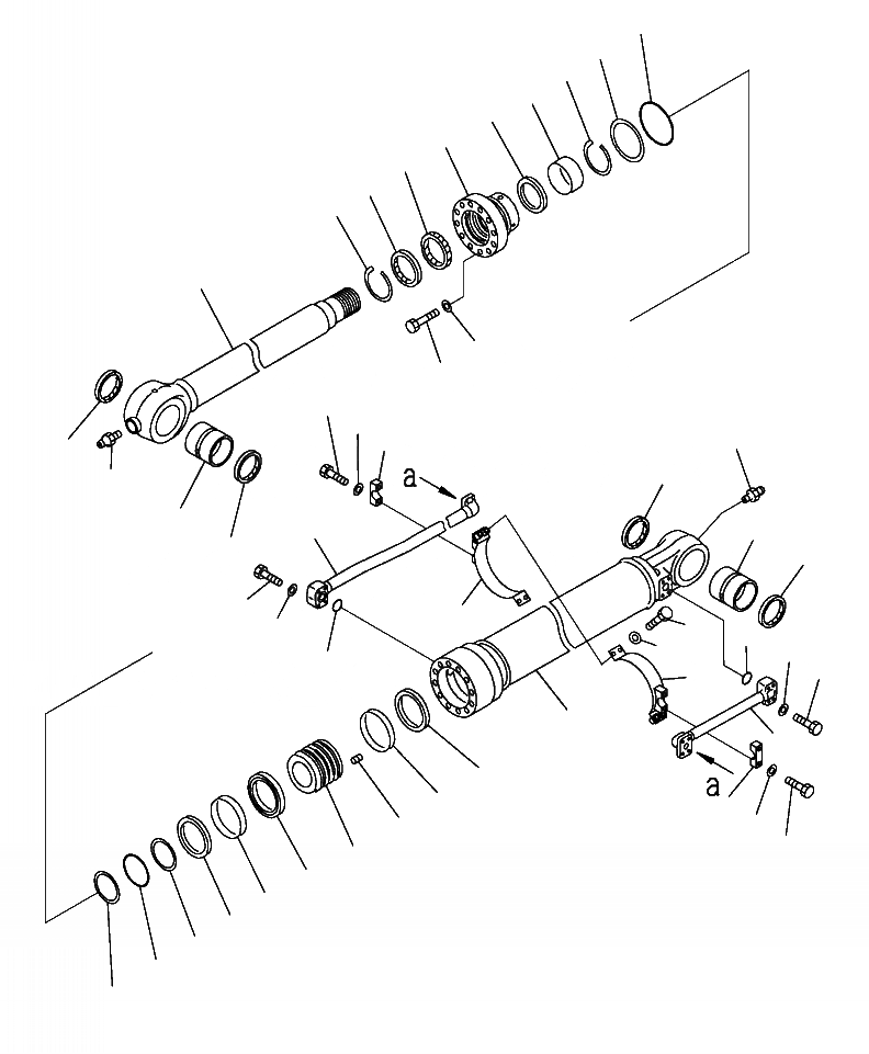Схема запчастей Komatsu PC400LC-8 - T-A ЦИЛИНДР КОВША РАБОЧЕЕ ОБОРУДОВАНИЕ