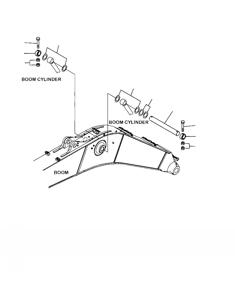 Схема запчастей Komatsu PC400LC-8 - T-A ЦИЛИНДР СТРЕЛЫВЕРХН. ПАЛЕЦ РАБОЧЕЕ ОБОРУДОВАНИЕ