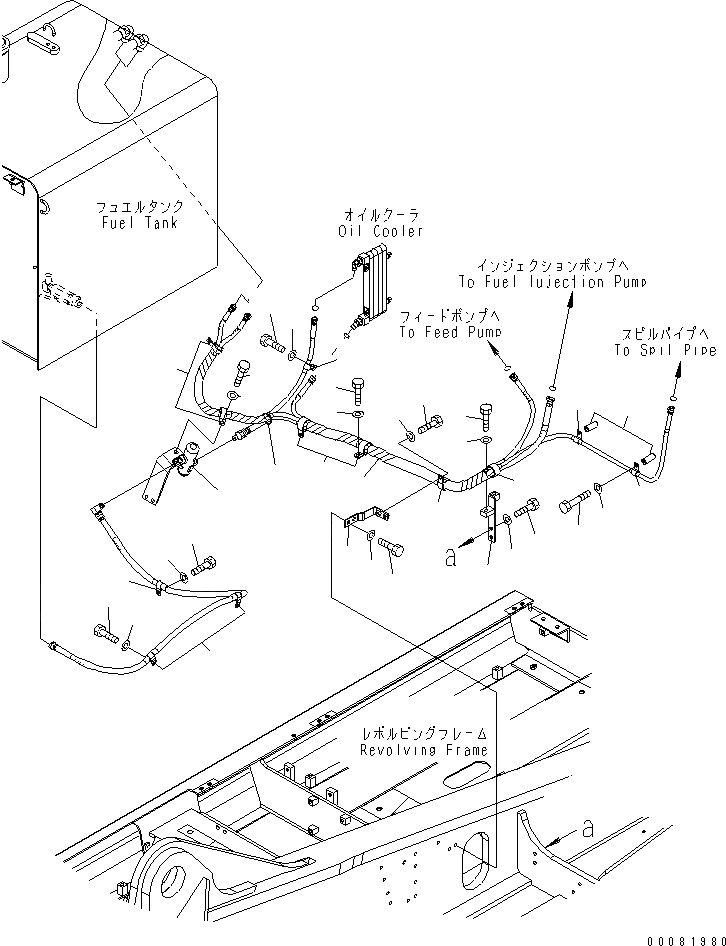 Схема запчастей Komatsu PC400LC-7L - ТОПЛИВН. ЛИНИЯ КРЕПЛЕНИЕ ТОПЛИВН. БАК. AND КОМПОНЕНТЫ