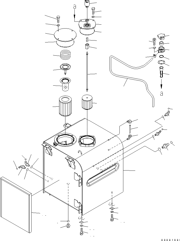 Схема запчастей Komatsu PC400LC-7L - ГИДР. БАК. ГИДРАВЛИКА