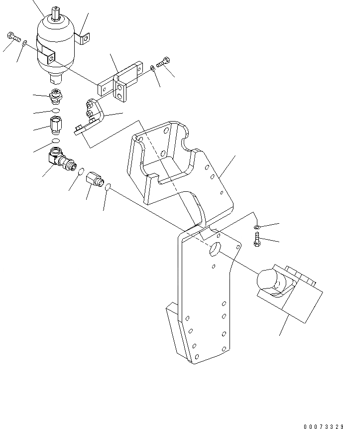 Схема запчастей Komatsu PC400LC-7L - ГИДРОЛИНИЯ (НАВЕСНОЕ ОБОРУД-Е) ( АКТУАТОР) (НИЖН. АККУМУЛЯТОР) ГИДРАВЛИКА