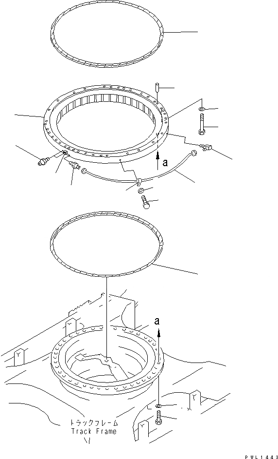 Схема запчастей Komatsu PC400LC-7L - ПОВОРОТН. КРУГ ПОВОРОТН. КРУГ И КОМПОНЕНТЫ