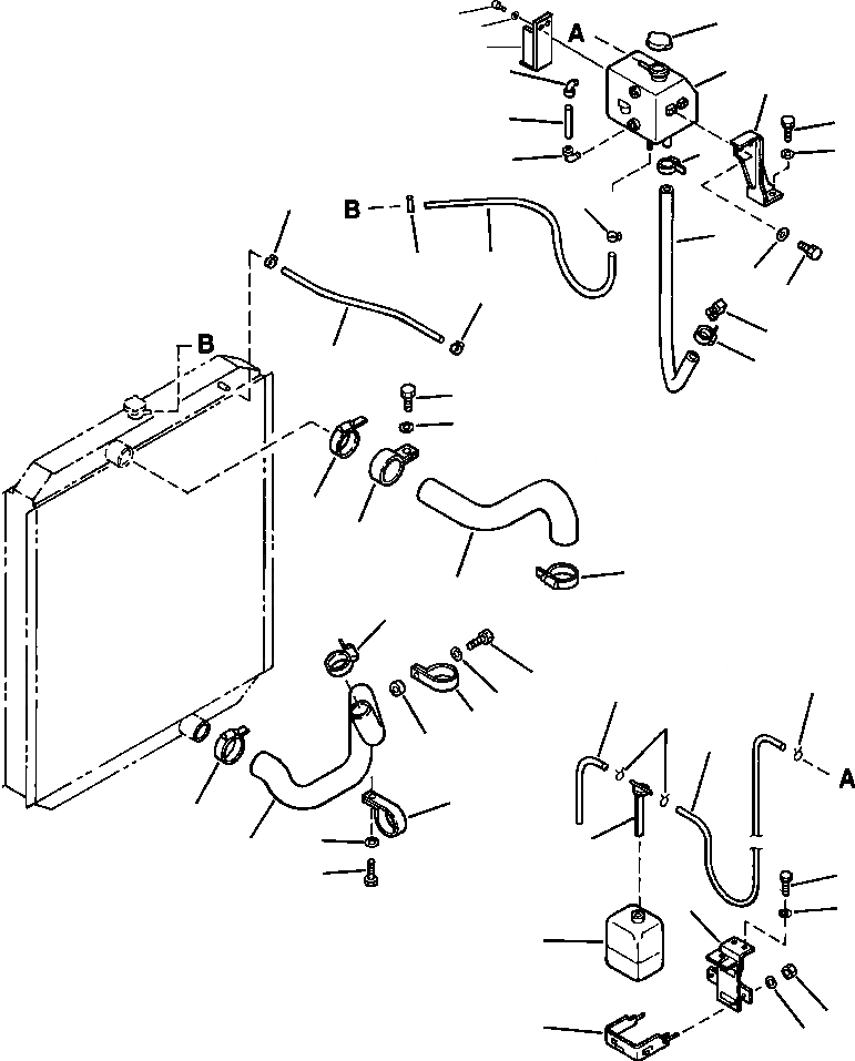 Схема запчастей Komatsu PC400LC-6LC - FIG NO. C-A СИСТЕМА ТРУБ РАДИАТОРА СИСТЕМА ОХЛАЖДЕНИЯ