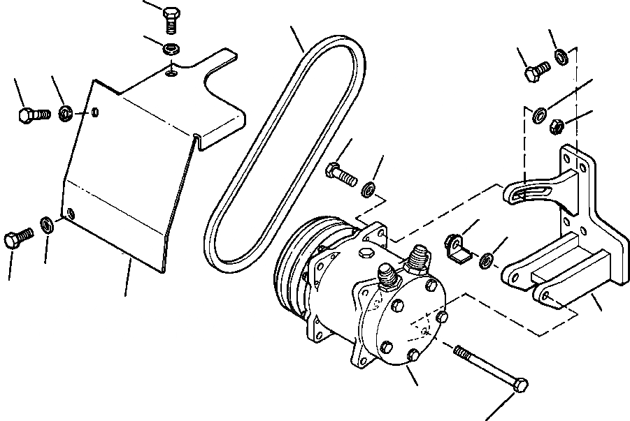 Схема запчастей Komatsu PC400LC-6LC - FIG NO. K7-A КОМПРЕССОР И КРЕПЛЕНИЕ КАБИНА ОПЕРАТОРА И СИСТЕМА УПРАВЛЕНИЯ