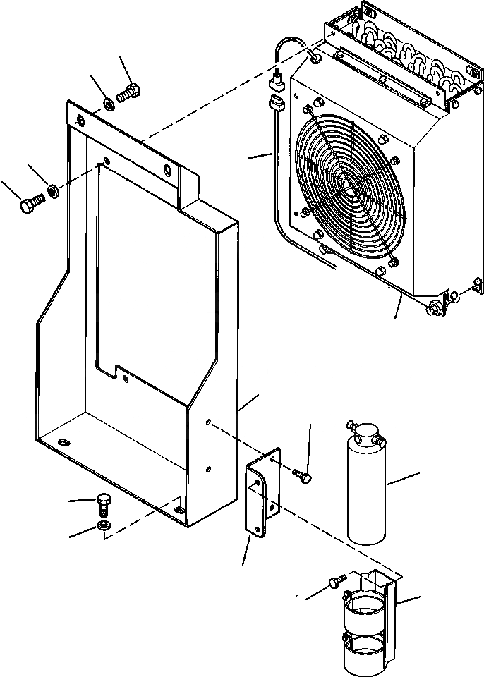 Схема запчастей Komatsu PC400LC-6LC - FIG NO. K7-A КРЕПЛЕНИЕ КОНДЕНСАТОРА КАБИНА ОПЕРАТОРА И СИСТЕМА УПРАВЛЕНИЯ