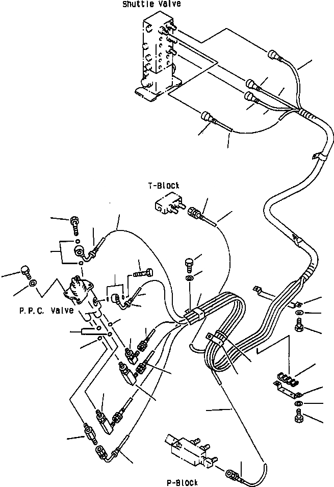 Схема запчастей Komatsu PC400LC-6LC - FIG NO. K-A РАБОЧАЯ ЛИНИЯ PPC ПАТРУБКИ ЛЕВОЙ СТОЙКИ КАБИНА ОПЕРАТОРА И СИСТЕМА УПРАВЛЕНИЯ