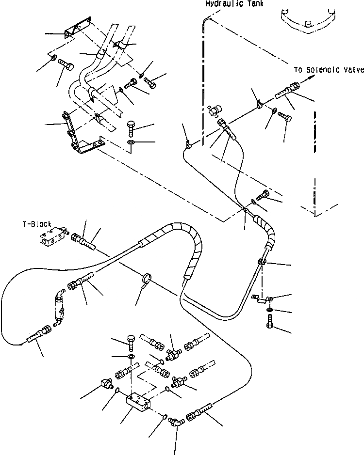 Схема запчастей Komatsu PC400LC-6LC - FIG NO. K-A РАБОЧАЯ ЛИНИЯ PPC P, T ШЛАНГИ И БЛОК - АКТУАТОР КАБИНА ОПЕРАТОРА И СИСТЕМА УПРАВЛЕНИЯ