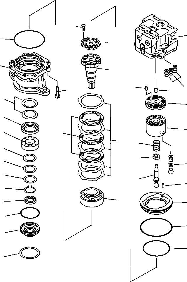 Схема запчастей Komatsu PC400LC-6LC - FIG NO. N-A МОТОР ПОВОРОТА МОТОР / ПОВОРОТН. КРУГ И КОМПОНЕНТЫ