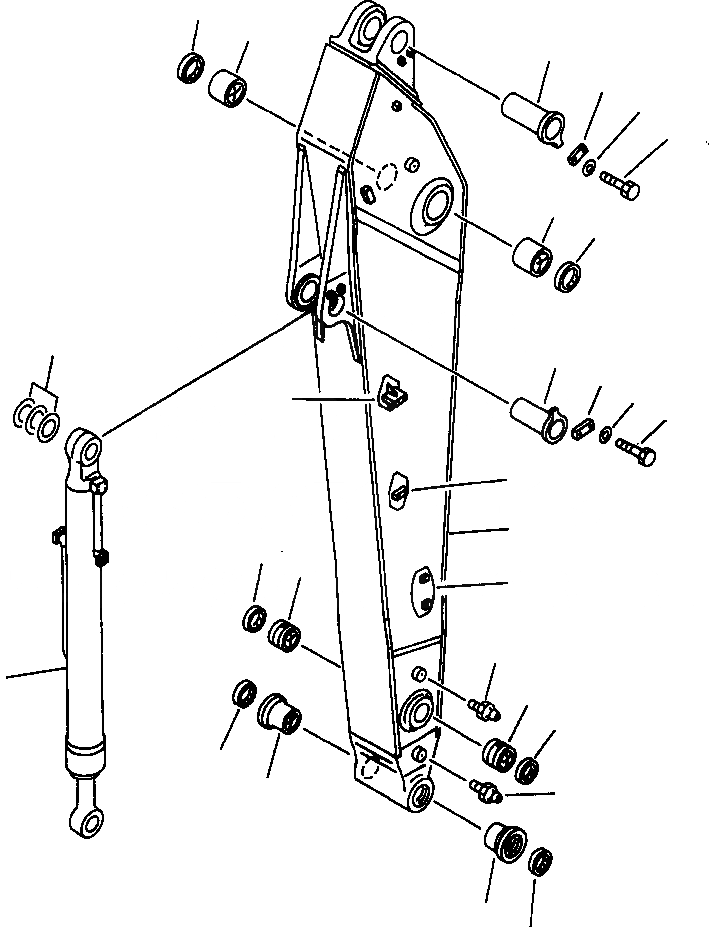 Схема запчастей Komatsu PC400LC-6LC - FIG NO. T-A РУКОЯТЬ (.M) РУКОЯТЬ И ЦИЛИНДР КОВША С ДОПОЛН. ГИДРОЛИНИЕЙ РАБОЧЕЕ ОБОРУДОВАНИЕ