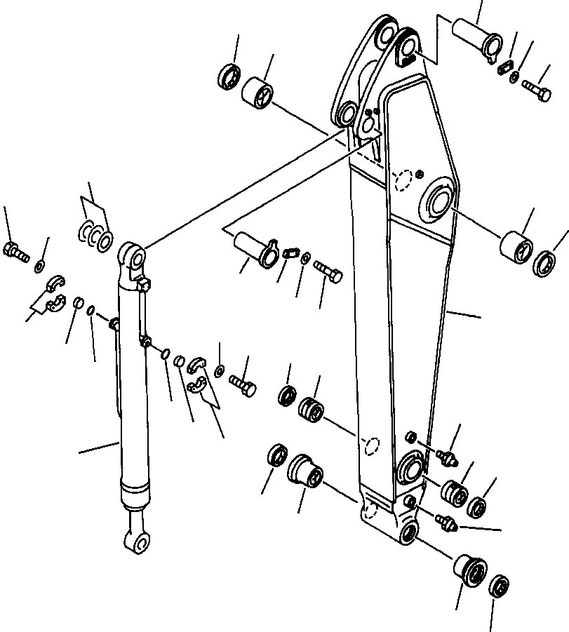 Схема запчастей Komatsu PC400LC-6LC - FIG NO. T-A РУКОЯТЬ (.M) РУКОЯТЬ И ЦИЛИНДР КОВША ДЛЯ COMPONENT РАБОЧЕЕ ОБОРУДОВАНИЕ